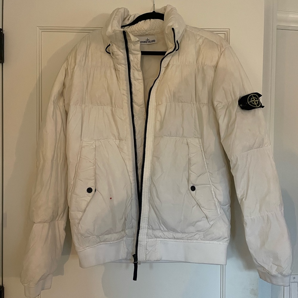 White Puffer Stone Island Jacket